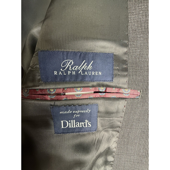 Ralph Lauren Men's Plaid Wool Blazer Suit Jacket Made for Dillard's 40S - Picture 2 of 13